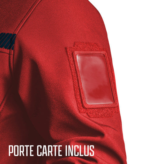 Veste Softshell Sécurité Incendie rouge