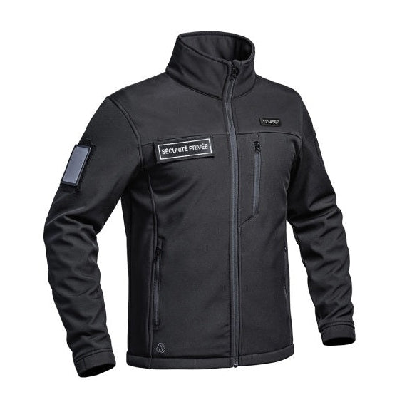 Veste Softshell Sécurité Privée noire