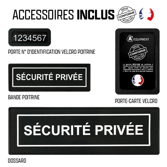 Veste Softshell Sécurité Privée noire