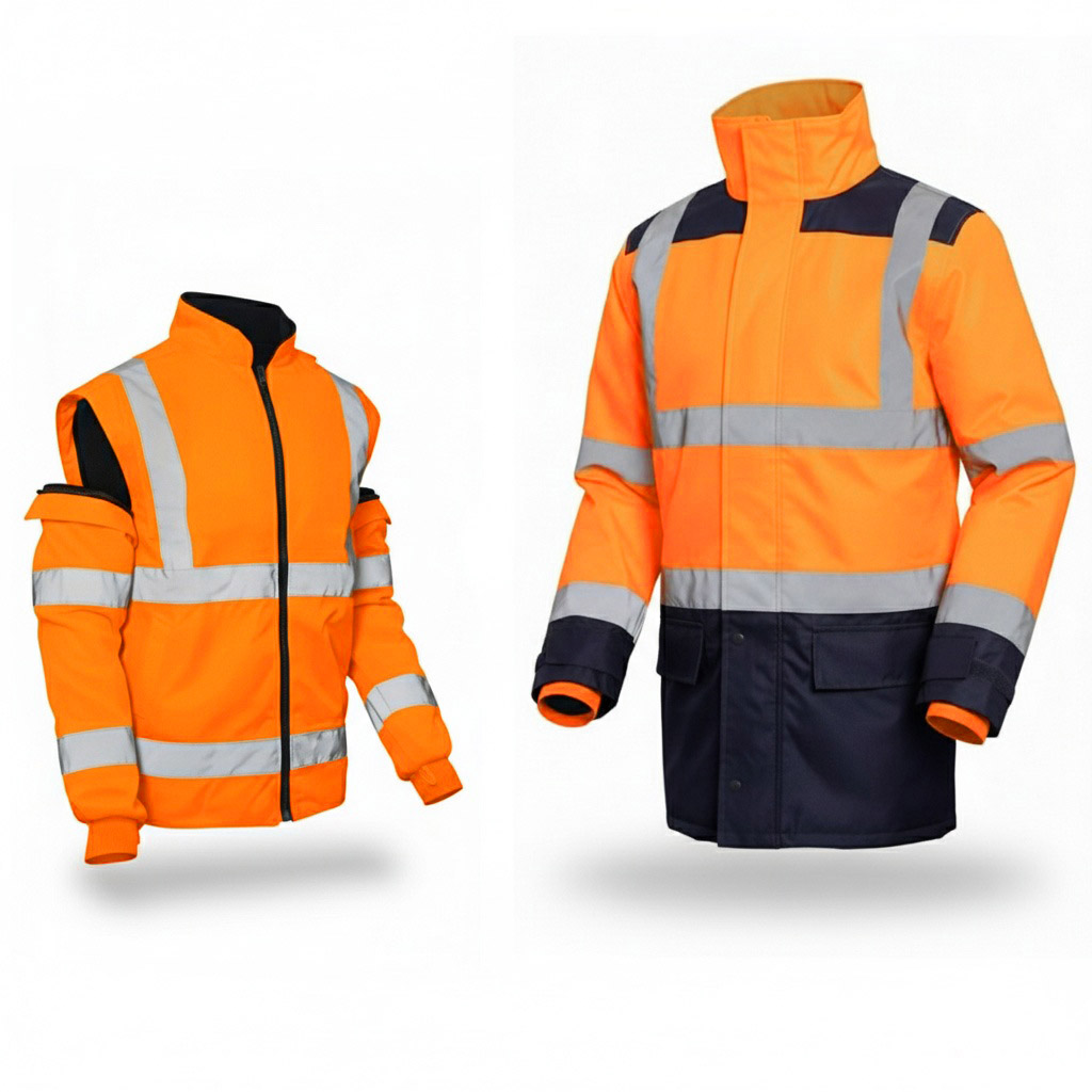 Parka Haute Visibilité Orange 5 en 1