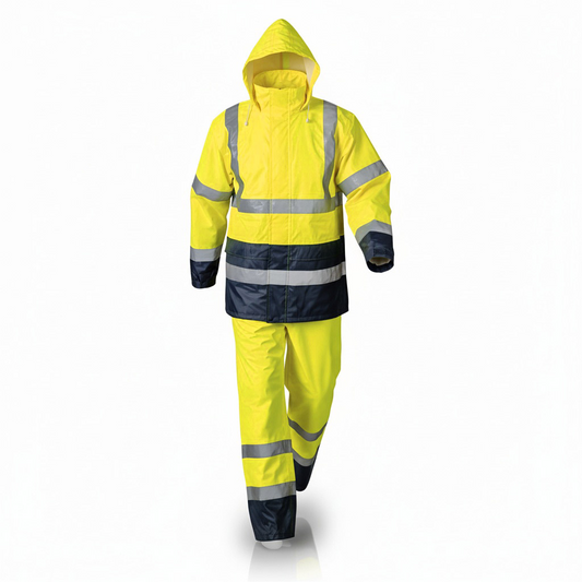 Ensemble de pluie Haute Visibilité Jaune