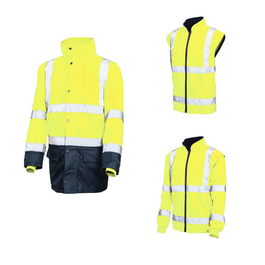 Parka Haute Visibilité Jaune 5 en 1