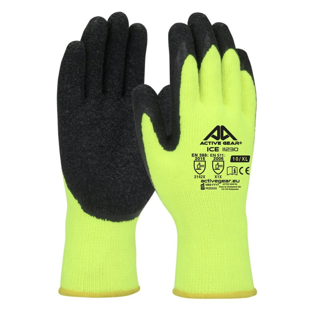 Gants acrylique - Anti Froid Jaune