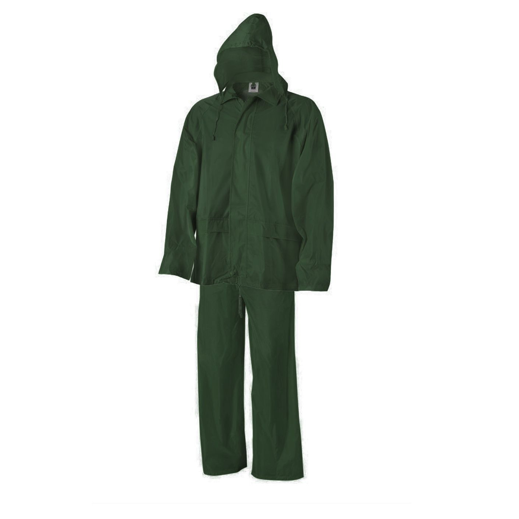 Ensemble de pluie souple Vert 100% Polyester