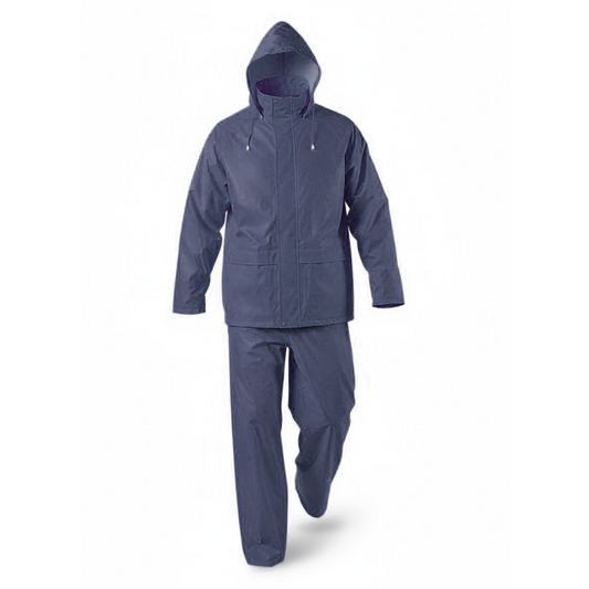 Ensemble de pluie souple Bleu 100% Polyester