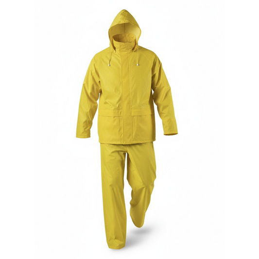 Ensemble de pluie souple Jaune 100% Polyester