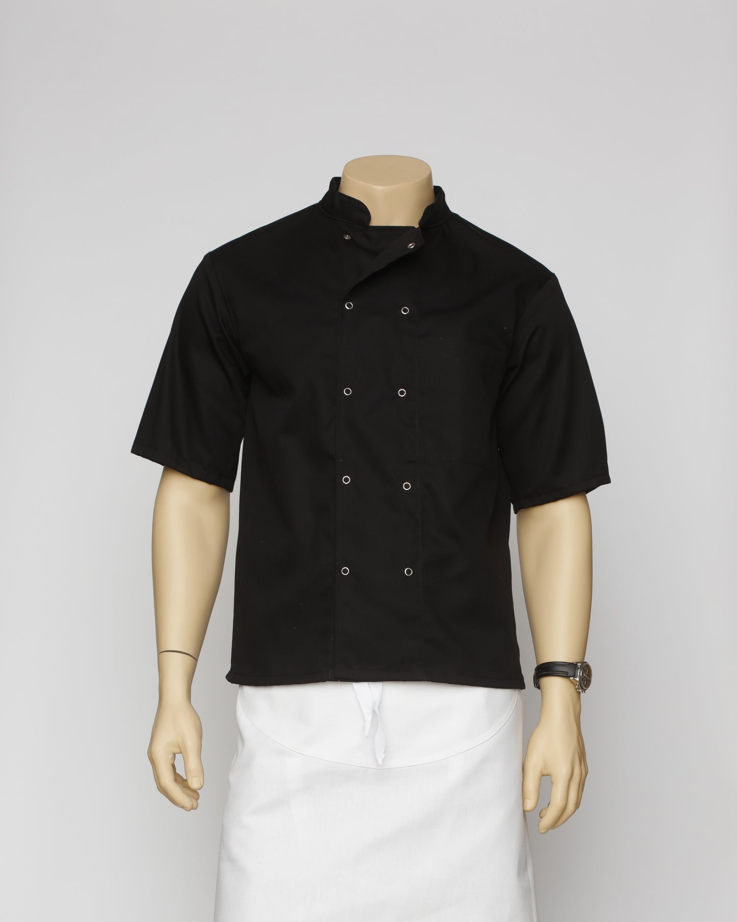VESTE CUISINE NOIRE MANCHE COURTE