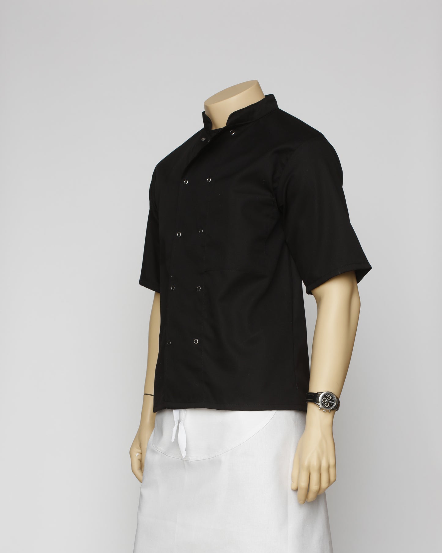 VESTE CUISINE NOIRE MANCHE COURTE