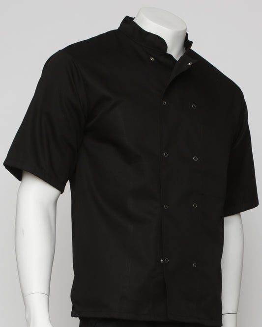 VESTE CUISINE NOIRE MANCHE COURTE