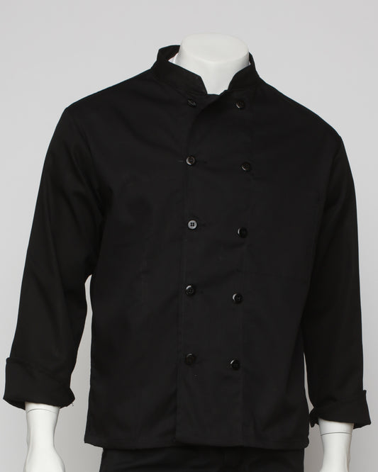 VESTE CUISINE NOIRE MANCHE LONGUE