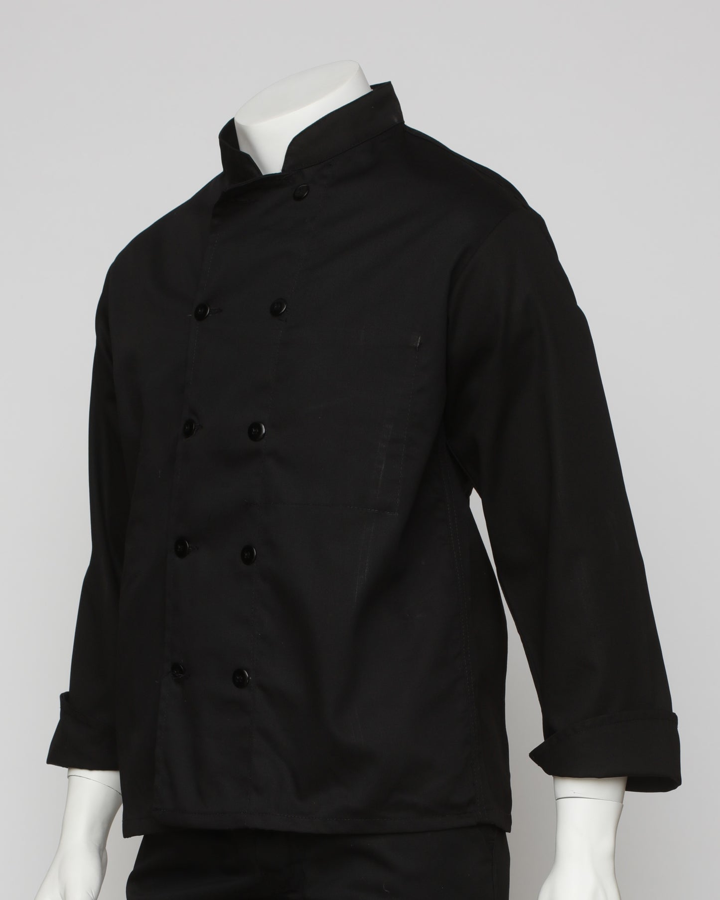 VESTE CUISINE NOIRE MANCHE LONGUE