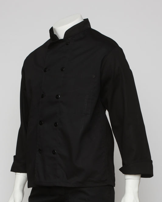 VESTE CUISINE NOIRE MANCHE LONGUE